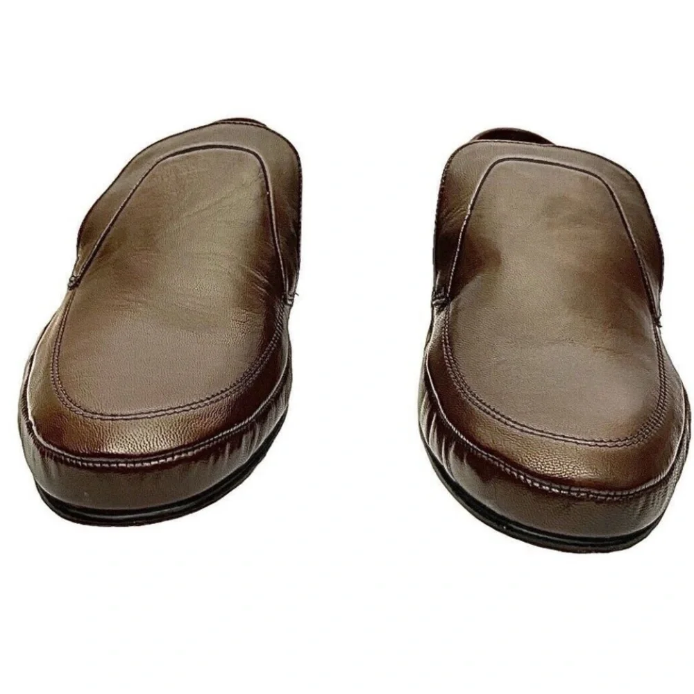 Grenson Baxter Mens Loafers Brown Leather Feathermaster UK 8.5 US 9.5 England